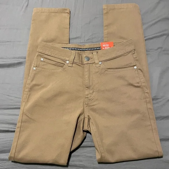 Ripzone Brown Chinos Pants 30x32 5-Pocket Slim Fit Stretch-Cotton Streetwear NWT - Picture 2 of 10